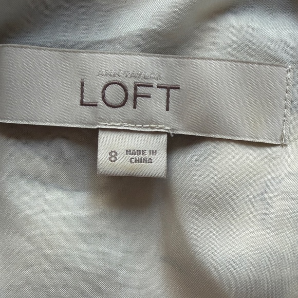 Ann Taylor LOFT Black & Cream Butterfly Print Dress - Picture 4 of 5